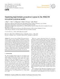 Simulating High-Latitude Permafrost Regions by the JSBACH Terrestrial Ecosystem Model
