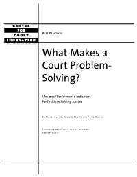 What Makes a Court Problem- Solving?