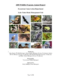 Wildlife Program Annual Report