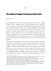 2 the Intellectual Origins of the Eurasian Union Project