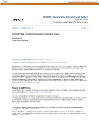From Post-Structuralism to Systems Theory