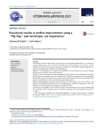 Functional Results in Airflow Improvement Using A