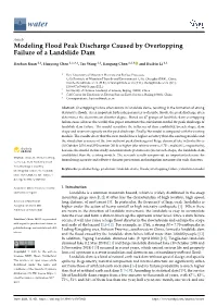 Modeling Flood Peak Discharge Caused by Overtopping Failure of a Landslide Dam