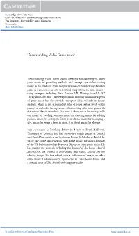Understanding Video Game Music Tim Summers , Foreword by James Hannigan Frontmatter More Information