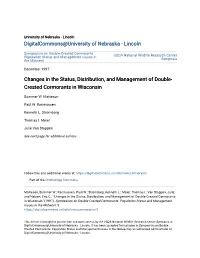 Changes in the Status, Distribution, and Management of Double-Crested Cormorants in Wisconsin" (1997)