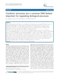 Cruciform Structures Are a Common DNA Feature Important for Regulating Biological Processes Václav Brázda1*, Rob C Laister2, Eva B Jagelská1 and Cheryl Arrowsmith3