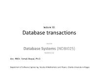 Database Transactions