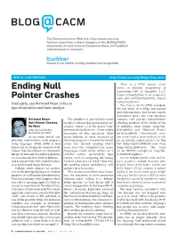 Ending Null Pointer Crashes