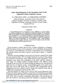 Genic Determination of the Autogamy Trait in the Hypotrich Ciliate, Euplotes