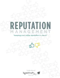 “Keeping Your Online Reputation in Check”