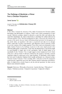 The Challenge of Mysticism: a Primer from a Christian Perspective