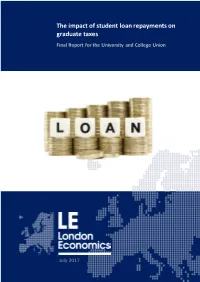 The Impact of Student Loan Repayments on Graduate Taxes