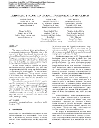 Design and Evaluation of an Auto-Memoization Processor