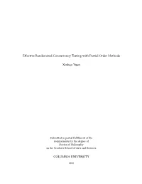 E Ective Randomized Concurrency Testing with Partial Order Methods