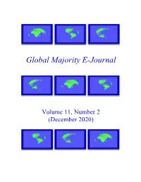 Global Majority E-Journal, Volume 11, Number 2 (December 2020)