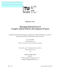 Managing Dependencies in Complex Global Software Development Projects