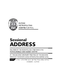MCE's Sessional Address 2017