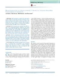 Muscle Insertion Line As a Simple Landmark to Identify The