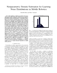 Nonparametric Density Estimation for Learning Noise Distributions in Mobile Robotics