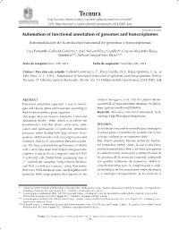 Automation of Functional Annotation of Genomes and Transcriptomes