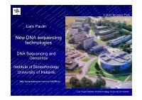 New DNA Sequencing Technologies