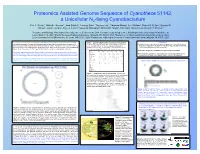 Proteomics Assissted Genome Sequence of Cyanothece 51142, A