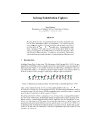 Solving Substitution Ciphers