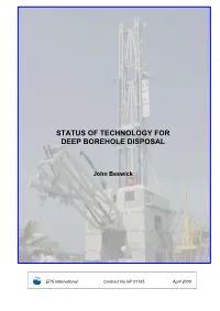Status of Technology for Deep Borehole Disposal
