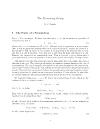 The Alternating Group