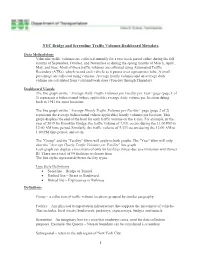 1 NYC Bridge and Screenline Traffic Volumes Dashboard Metadata