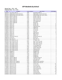 2008-2009 LEP Student Counts by LEA by School