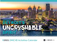 2021 DMCVB Activities Calendar
