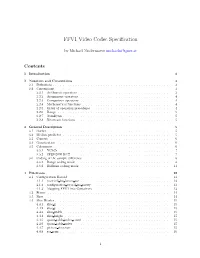 FFV1 Video Codec Specification