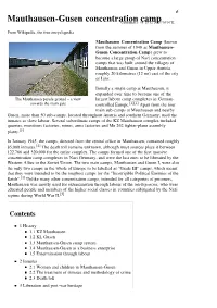 Mauthausen-Gusen Concentration Camp System Varies Considerably from Source to Source