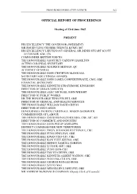 Official Report of Proceedings