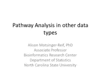 Pathway Analysis in Other Data Types