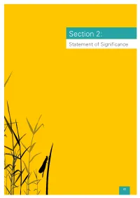 Section 2 – Statement of Significance