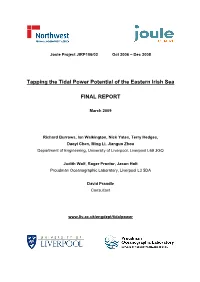 Tapping the Tidal Power Potential of the Eastern Irish Sea FINAL REPORT