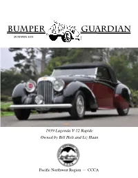 The Early History of Our Lagonda Rapide Is Unknown