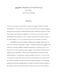 A Priori Rules: Wittgenstein on the Normativity of Logic