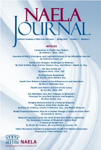 ARTICLES Introduction to Health Care Reform by William J