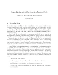 Game Engine with Continuation-Passing Style
