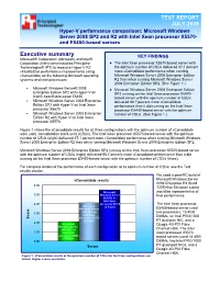 Hyper-V Performance Comparison: Microsoft Windows Server 2008 SP2 and R2 with Intel Xeon Processor X5570