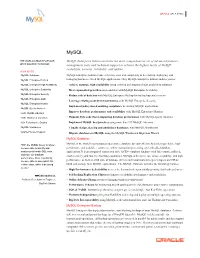 Mysql Enterprise Edition Includes the Most Comprehensive Set Of