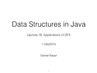 Lecture 19: Applications of DFS