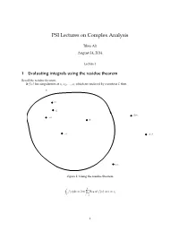 PSI Lectures on Complex Analysis