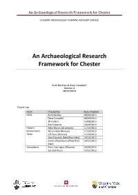 An Archaeological Research Framework for Chester