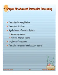 Chapter 24: Advanced Transaction Processing