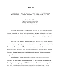 Mutation Rate Analysis of Complete Chloroplast Genomes