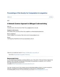A Network Science Approach to Bilingual Code-Switching